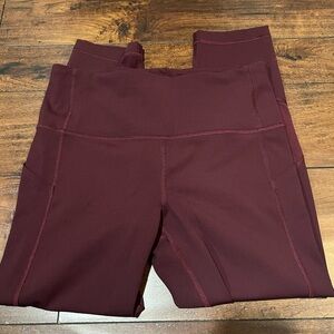 Lululemon Burgundy Leggings Size 6